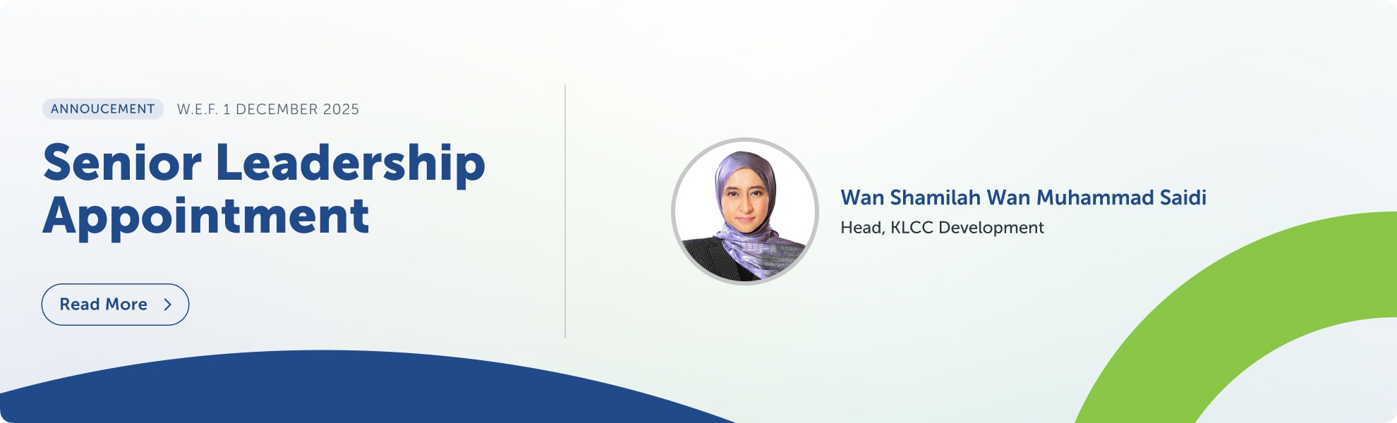 Senior Leadership Appointment – Wan Shamilah